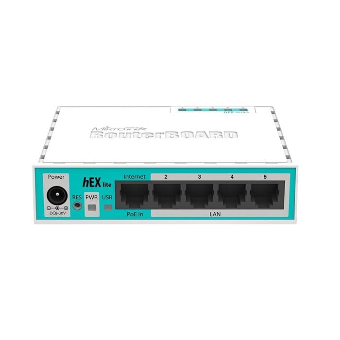 روتر 5 پورت مگابیت میکروتیک مدل RB750r2 | hEX lite
