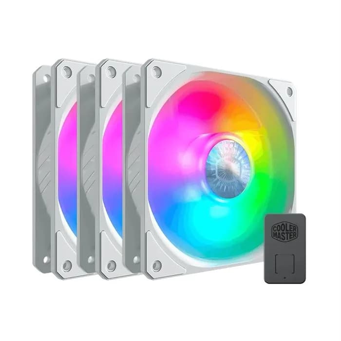فن کیس کولر مستر سفید پک سه تایی SickleFlow 120 ARGB 3 in 1 | عماد رایان فن کیس کولر مستر سفید پک سه تایی SickleFlow 120 ARGB 3 in 1