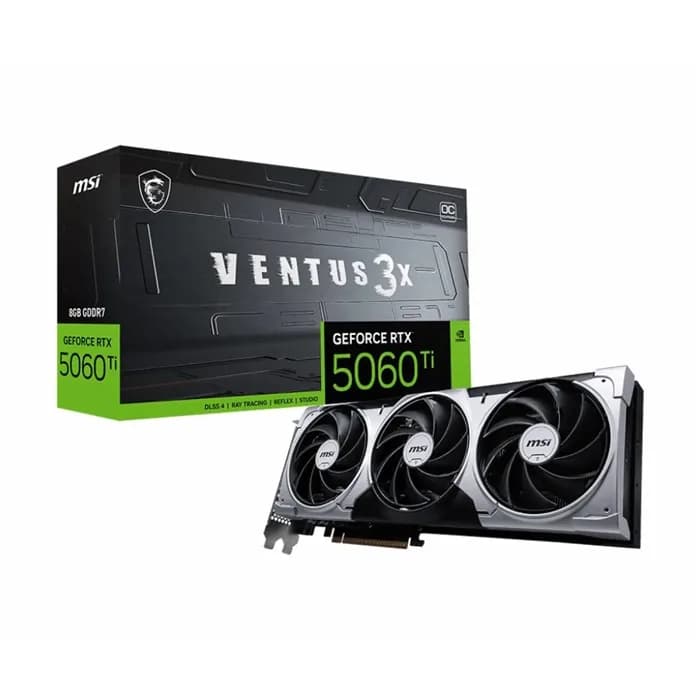 کارت گرافیک ام اس آی GeForce RTX 5060 Ti 8G VENTUS 3X OC | عماد رایان کارت گرافیک ام اس آی GeForce RTX 5060 Ti 8G VENTUS 3X OC