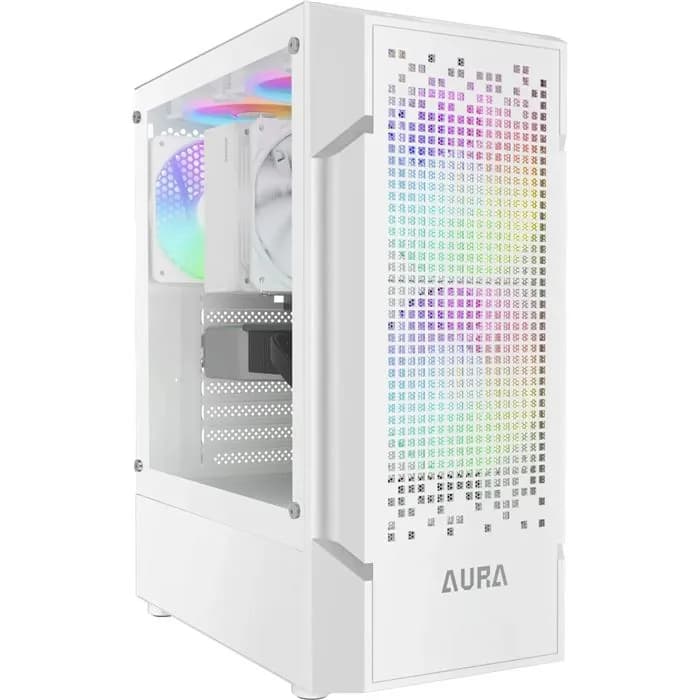 کیس گیم دیاس سفید AURA GC7 COMPACT ARGB | عماد رایان کیس گیم دیاس سفید AURA GC7 COMPACT ARGB