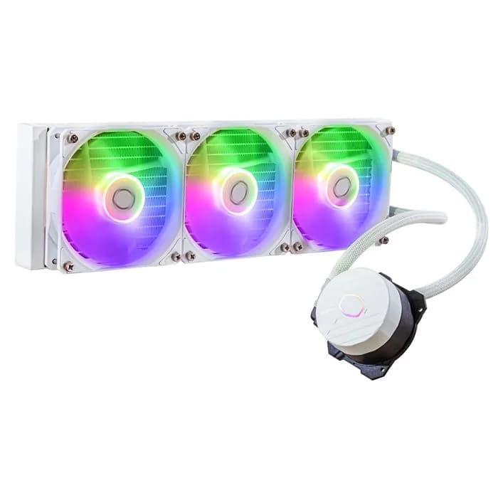 فن پردازنده مایع کولر مستر سفید FAN 360L CORE ARGB WHITE | عماد رایان فن پردازنده مایع کولر مستر سفید FAN 360L CORE ARGB WHITE