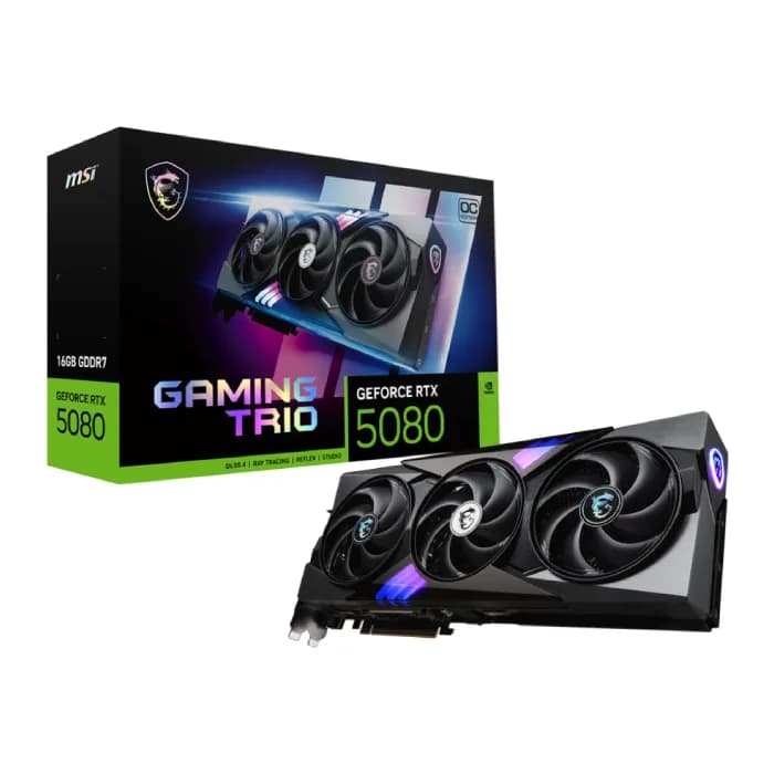 کارت گرافیک ام اس آی مدل GeForce RTX 5080 16GB GAMING TRIO OC | عماد رایان کارت گرافیک ام اس آی مدل GeForce RTX 5080 16GB GAMING TRIO OC
