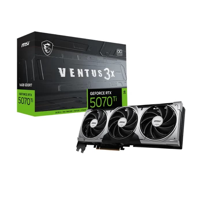 کارت گرافیک ام اس آی مدل GeForce RTX™ 5070 Ti 16G VENTUS 3X OC | عماد رایان کارت گرافیک ام اس آی مدل GeForce RTX™ 5070 Ti 16G VENTUS 3X OC
