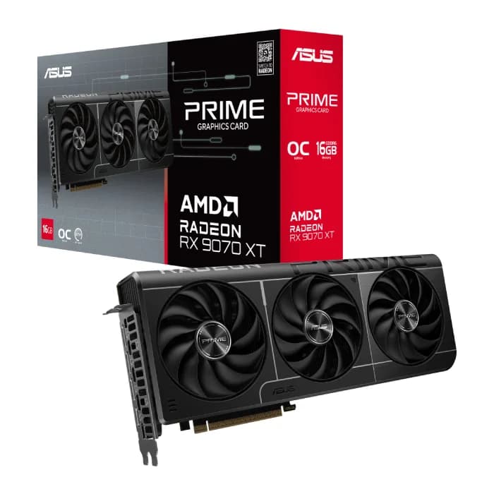 کارت گرافیک ایسوس Prime Radeon RX 9070 XT OC Edition 16GB GDDR6 | عماد رایان کارت گرافیک ایسوس Prime Radeon RX 9070 XT OC Edition 16GB GDDR6