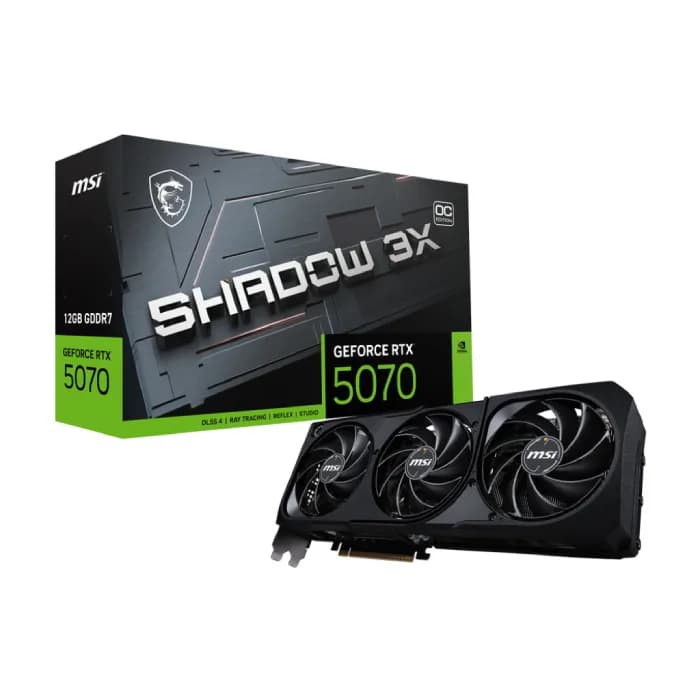 کارت گرافیک ام اس آی مدل GeForce RTX 5070 12GB SHADOW 3X OC | عماد رایان کارت گرافیک ام اس آی مدل GeForce RTX 5070 12GB SHADOW 3X OC
