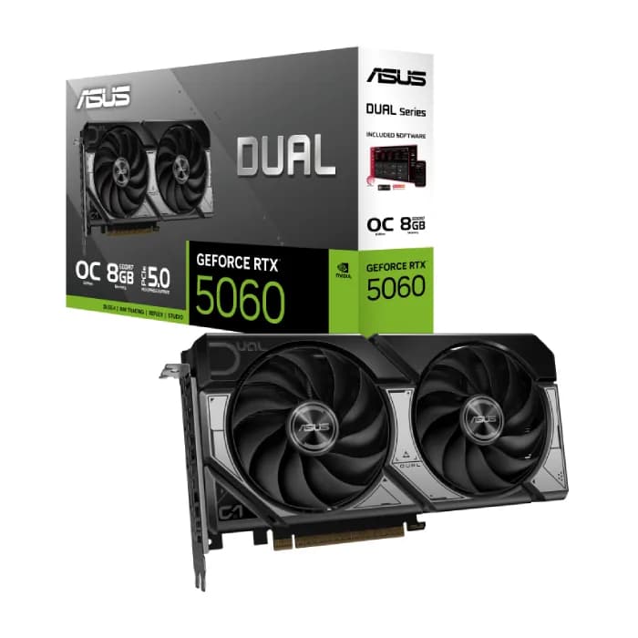 کارت گرافیک ایسوس مدل Dual GeForce RTX 5060 8GB GDDR7 OC Edition | عماد رایان کارت گرافیک ایسوس مدل Dual GeForce RTX 5060 8GB GDDR7 OC Edition