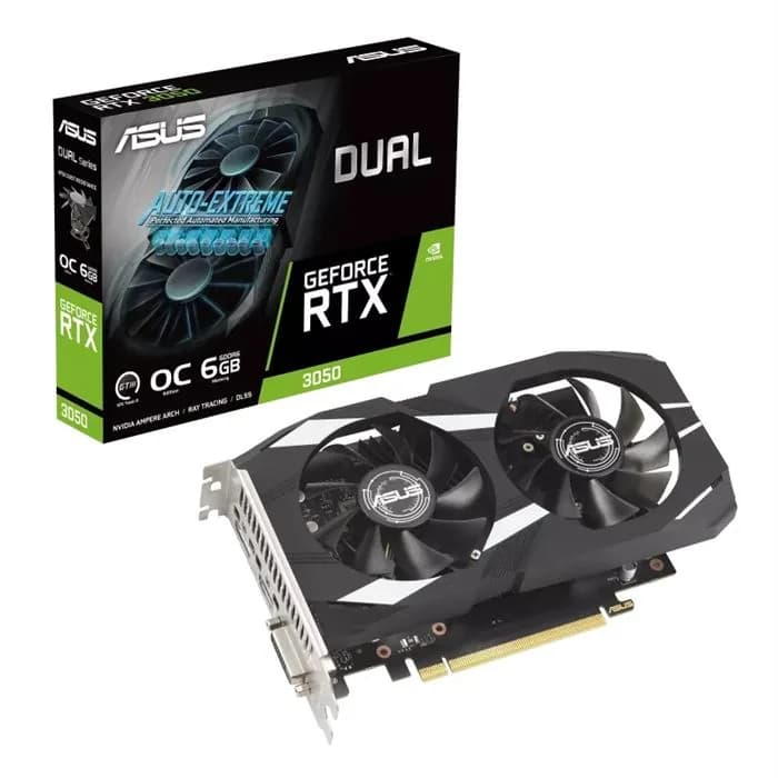 کارت گرافیک ایسوس GeForce RTX 3050 OC Edition 6GB | عماد رایان کارت گرافیک ایسوس GeForce RTX 3050 OC Edition 6GB