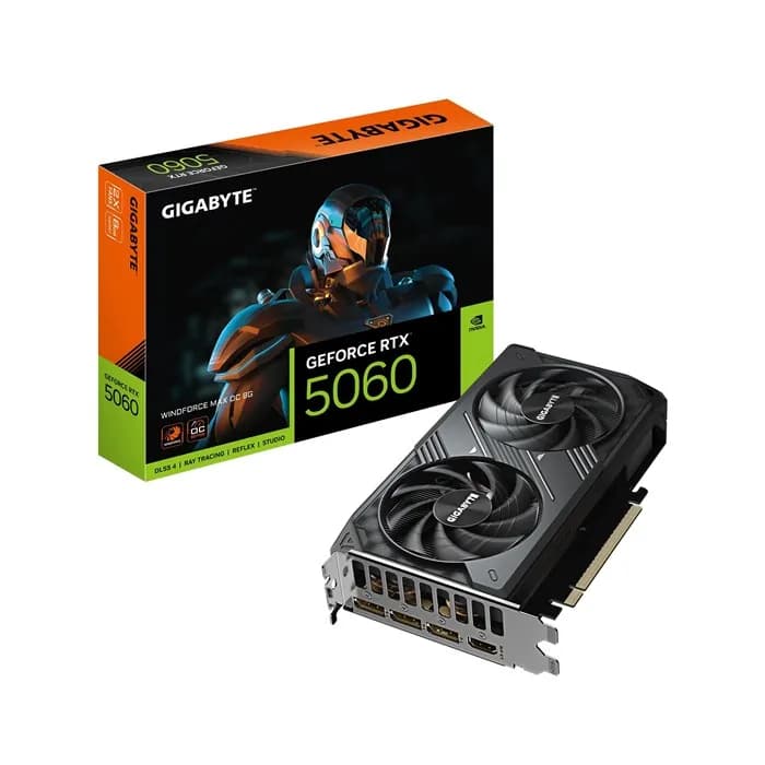 کارت گرافیک گیگابایت GeForce RTX™ 5060 WINDFORCE MAX OC 8G | عماد رایان کارت گرافیک گیگابایت GeForce RTX™ 5060 WINDFORCE MAX OC 8G
