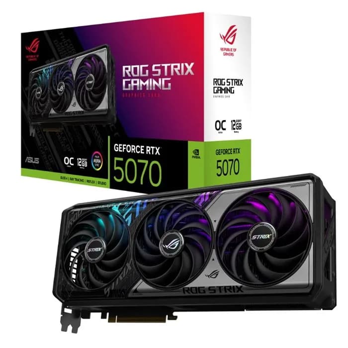 کارت گرافیک ایسوس ROG Strix GeForce RTX 5070 12GB GDDR7 OC Edition | عماد رایان کارت گرافیک ایسوس ROG Strix GeForce RTX 5070 12GB GDDR7 OC Edition