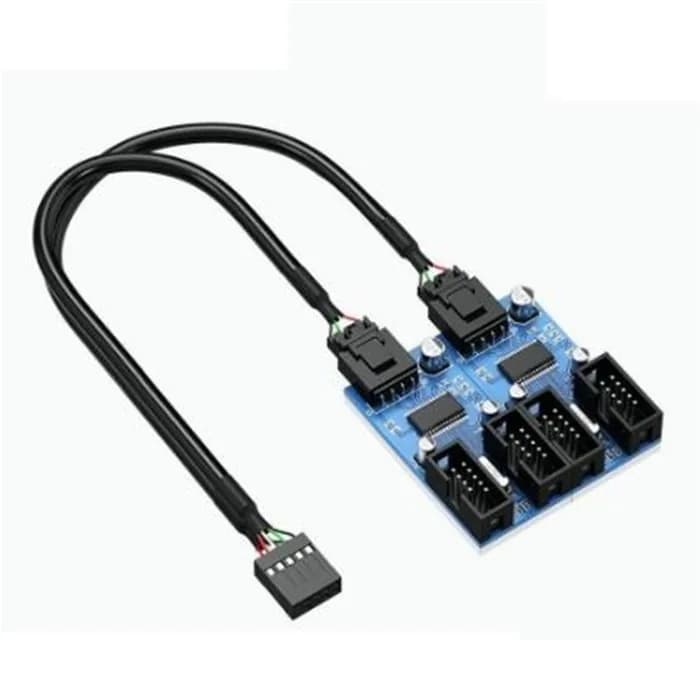 اسپلیتر و هاب USB 9 Pin اینترنال مادربورد | عماد رایان اسپلیتر و هاب USB 9 Pin اینترنال مادربورد