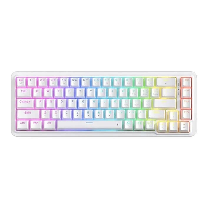 کیبورد با سیم مکانیکال گیمینگ ردراگون مدل K709 Gasket RGB White | عماد رایان کیبورد با سیم مکانیکال گیمینگ ردراگون مدل K709 Gasket RGB White