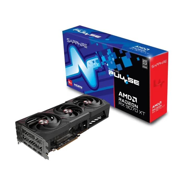 کارت گرافیک سافایر مدل PULSE AMD Radeon RX 9070 XT 16GB GPU | عماد رایان کارت گرافیک سافایر مدل PULSE AMD Radeon RX 9070 XT 16GB GPU