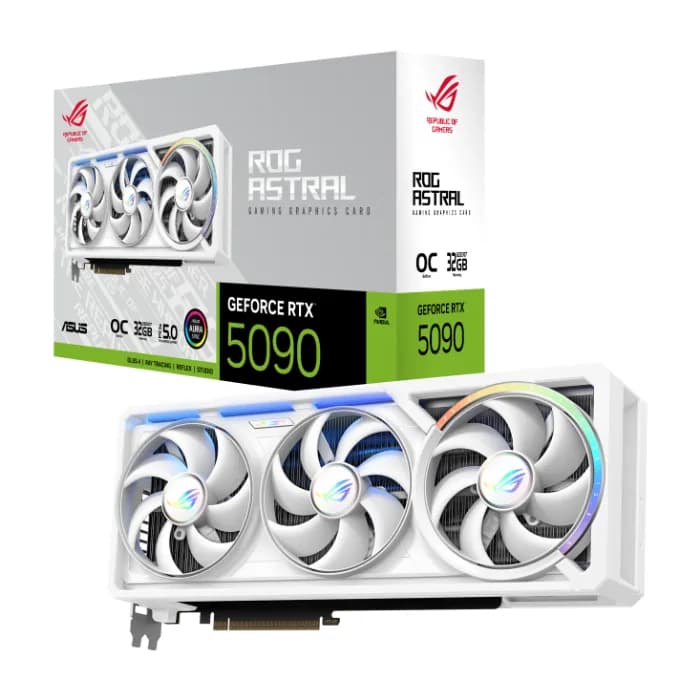 کارت گرافیک ایسوس مدل ROG Astral GeForce RTX 5090 32GB GDDR7 WHITE OC Edition | عماد رایان کارت گرافیک ایسوس مدل ROG Astral GeForce RTX 5090 32GB GDDR7 WHITE OC Edition