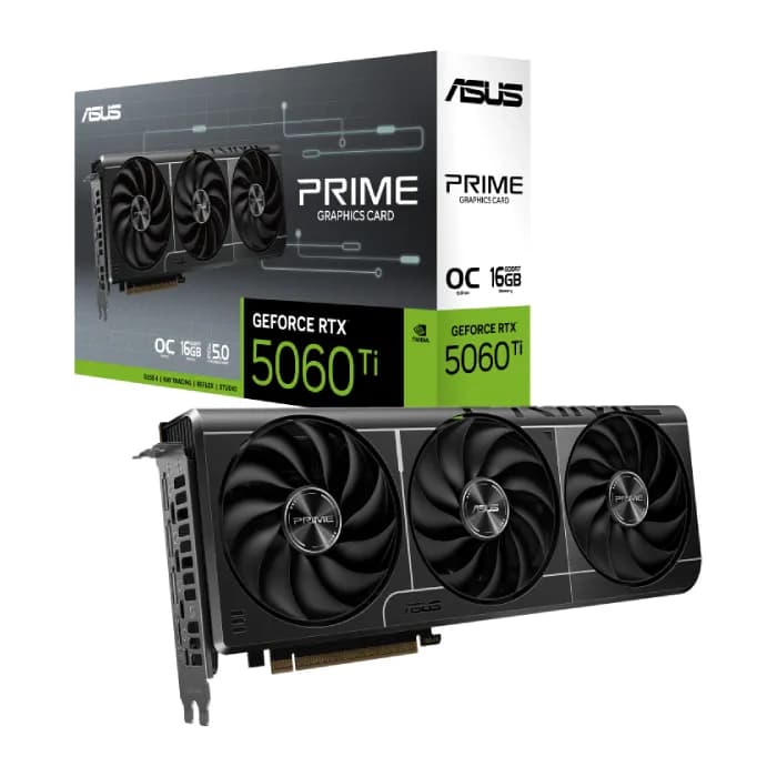 کارت گرافیک ایسوس مدل PRIME GeForce RTX 5060 Ti 16GB GDDR7 OC Edition | عماد رایان کارت گرافیک ایسوس مدل PRIME GeForce RTX 5060 Ti 16GB GDDR7 OC Edition