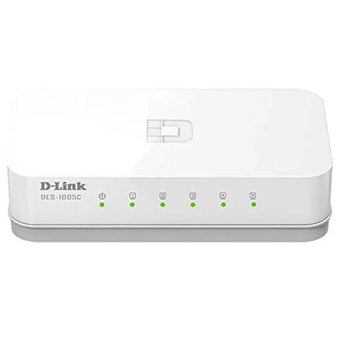 سوییچ 5 پورت غیر مدیریتی اترنت 10,100 دی-لینک DES1005C | عماد رایان سوییچ 5 پورت غیر مدیریتی اترنت 10,100 دی-لینک DES1005C