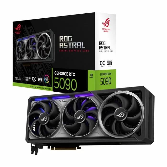 کارت گرافیک ایسوس ROG Astral GeForce RTX 5090 32GB GDDR7 OC Edition | عماد رایان کارت گرافیک ایسوس ROG Astral GeForce RTX 5090 32GB GDDR7 OC Edition