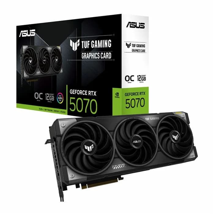 کارت گرافیک ایسوس TUF Gaming GeForce RTX 5070 12GB GDDR7 OC Edition | عماد رایان کارت گرافیک ایسوس TUF Gaming GeForce RTX 5070 12GB GDDR7 OC Edition