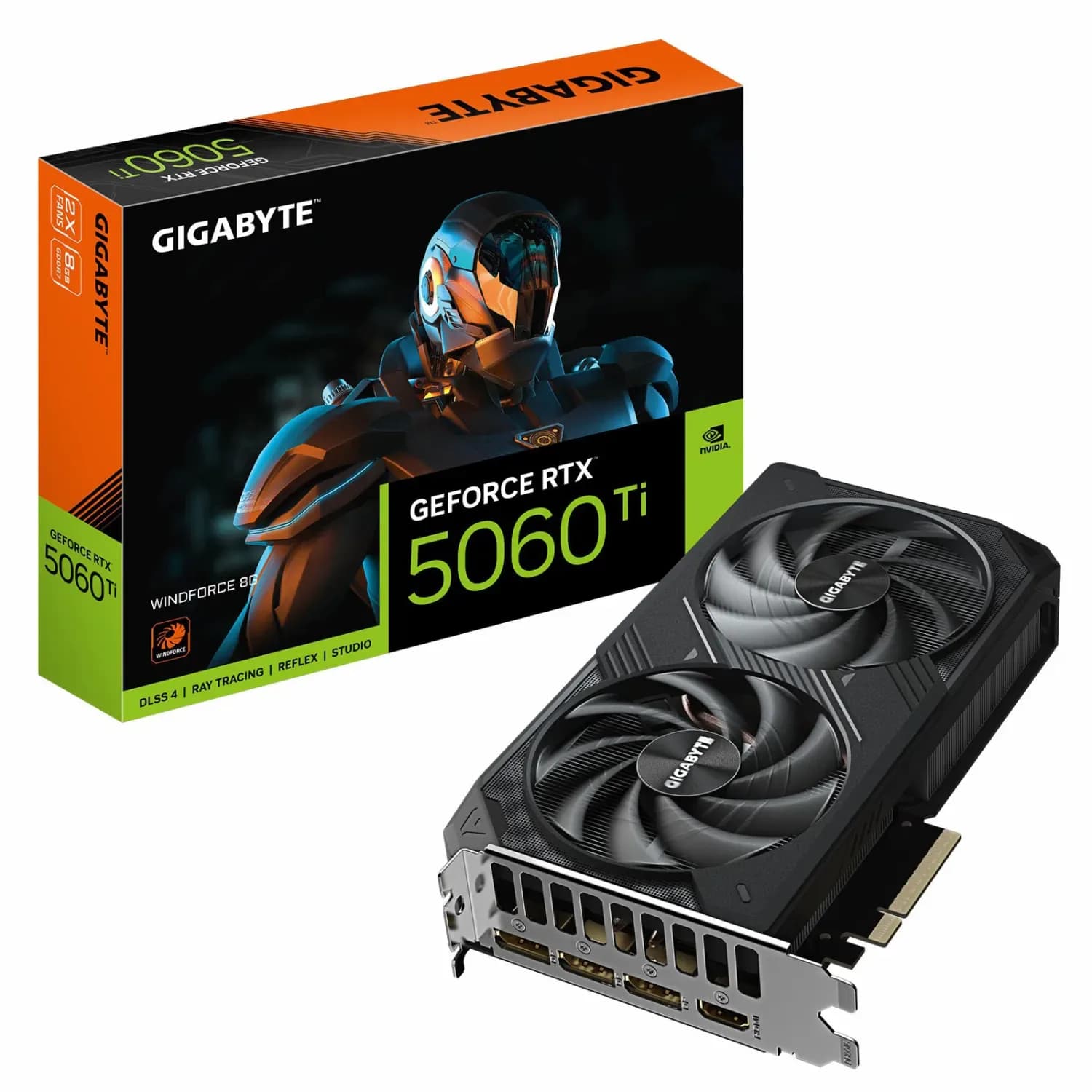کارت گرافیک گیگابایت مدل GeForce RTX 5060 Ti WINDFORCE 8GB | عماد رایان کارت گرافیک گیگابایت مدل GeForce RTX 5060 Ti WINDFORCE 8GB