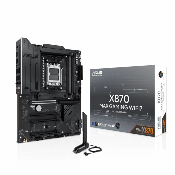 مادربرد ایسوس گیمینگ مدل X870 MAX GAMING WIFI7 — مشکی | عماد رایان مادربرد ایسوس گیمینگ مدل X870 MAX GAMING WIFI7 — مشکی