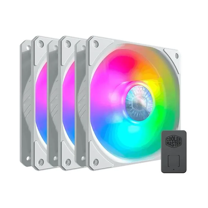فن کیس کولر مستر سفید پک سه تایی SickleFlow 120 ARGB 3 in 1 — سفید | عماد رایان فن کیس کولر مستر سفید پک سه تایی SickleFlow 120 ARGB 3 in 1 — سفید