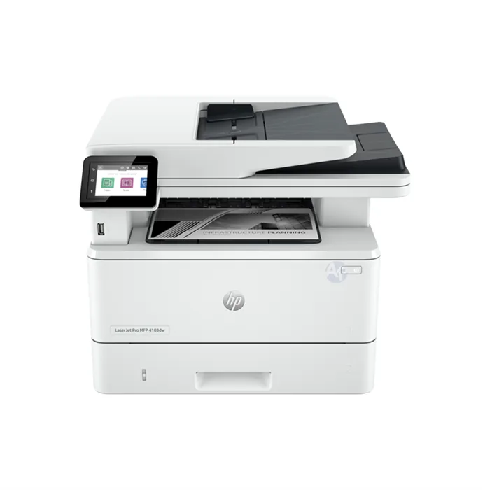 پرینتر چندکاره لیزری اچ پی مدل LaserJet Pro MFP 4103dw — سفید | عماد رایان پرینتر چندکاره لیزری اچ پی مدل LaserJet Pro MFP 4103dw — سفید