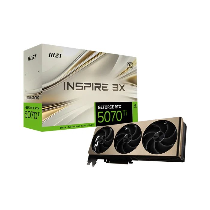 کارت گرافیک ام اس آی مدل GeForce RTX™ 5070 Ti 16G INSPIRE 3X OC — | عماد رایان کارت گرافیک ام اس آی مدل GeForce RTX™ 5070 Ti 16G INSPIRE 3X OC —