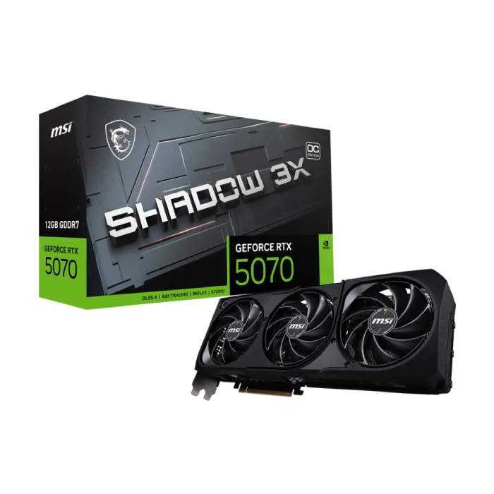 کارت گرافیک ام اس آی مدل GeForce RTX 5070 12GB SHADOW 3X OC — | عماد رایان کارت گرافیک ام اس آی مدل GeForce RTX 5070 12GB SHADOW 3X OC —