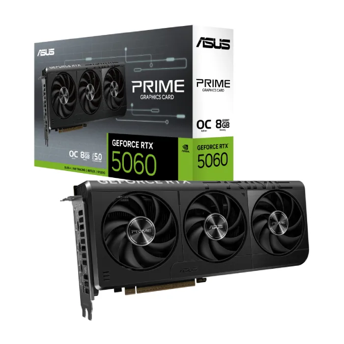کارت گرافیک ایسوس مدل PRIME GeForce RTX 5060 8GB GDDR7 OC Edition — | عماد رایان کارت گرافیک ایسوس مدل PRIME GeForce RTX 5060 8GB GDDR7 OC Edition —