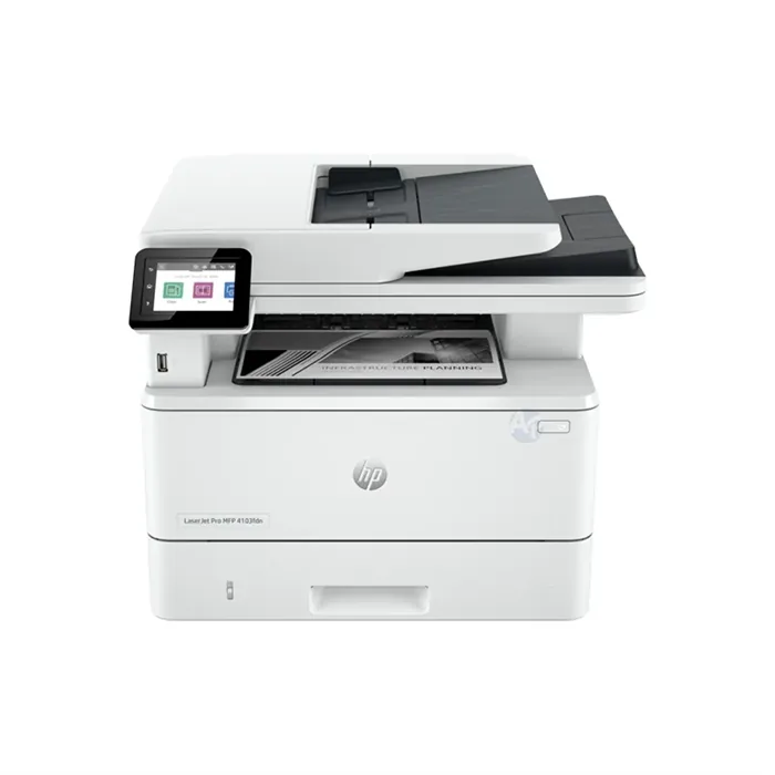 پرینتر چندکاره لیزری اچ پی مدل LaserJet Pro MFP 4103fdn — سفید | عماد رایان پرینتر چندکاره لیزری اچ پی مدل LaserJet Pro MFP 4103fdn — سفید