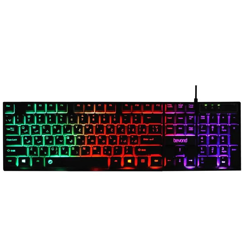 کیبورد باسیم بیاند BK-7120RGB با حروف فارسی — | عماد رایان کیبورد باسیم بیاند BK-7120RGB با حروف فارسی —