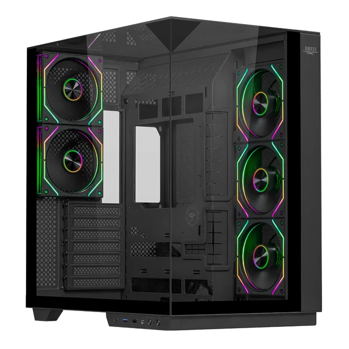 کیس گیمینگ مشکی اوست مدل AQ5 TG Black — مشکی | عماد رایان کیس گیمینگ مشکی اوست مدل AQ5 TG Black — مشکی