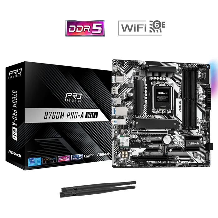 مادربرد ازراک مدل B760M PRO-A WIF D5 — | عماد رایان مادربرد ازراک مدل B760M PRO-A WIF D5 —