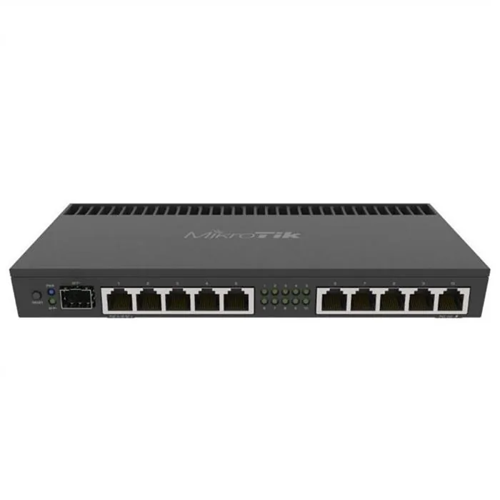 روتربرد رکمونت 10 پورت گیگ میکروتیک RB4011iGS+RM — مشکی | عماد رایان روتربرد رکمونت 10 پورت گیگ میکروتیک RB4011iGS+RM — مشکی