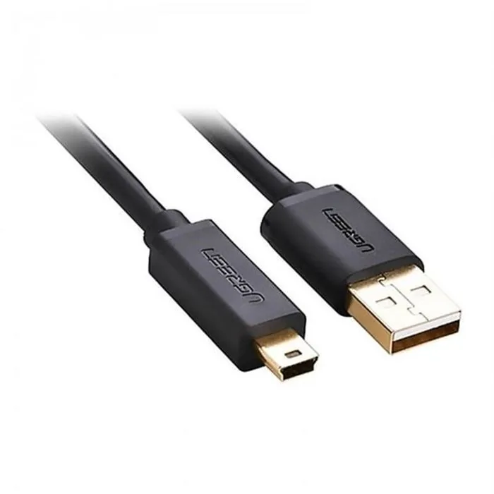 کابل تبدیل 1.5متری USB 2.0 A Male به Mini 5 Pin Male cable Gold-plated یوگرین مدل US132 — مشکی | عماد رایان کابل تبدیل 1.5متری USB 2.0 A Male به Mini 5 Pin Male cable Gold-plated یوگرین مدل US132 — مشکی